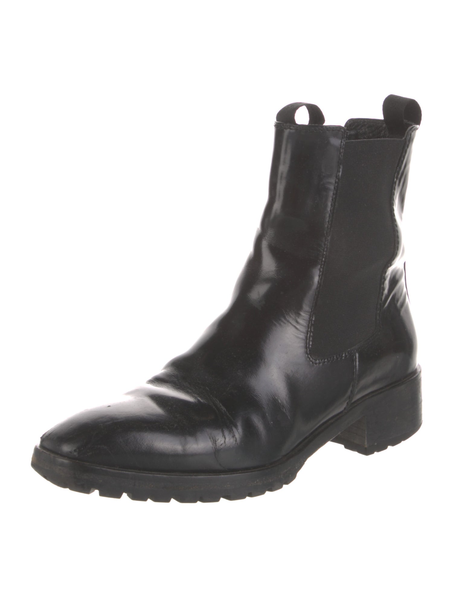 Aeyde Patent Leather Chelsea Boots