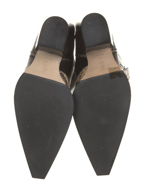 Aeyde Leather Animal Print Western Boots