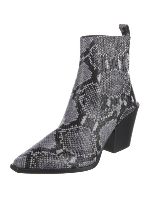 Aeyde Snakeskin Animal Print Chelsea Boots