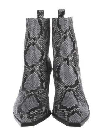 Aeyde Snakeskin Animal Print Chelsea Boots