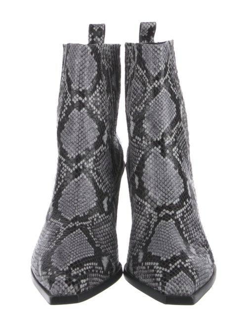 Aeyde Snakeskin Animal Print Chelsea Boots