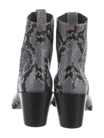 Aeyde Snakeskin Animal Print Chelsea Boots