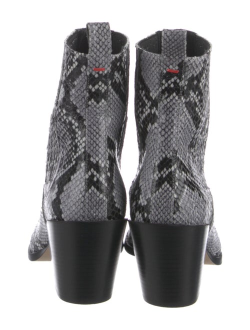 Aeyde Snakeskin Animal Print Chelsea Boots