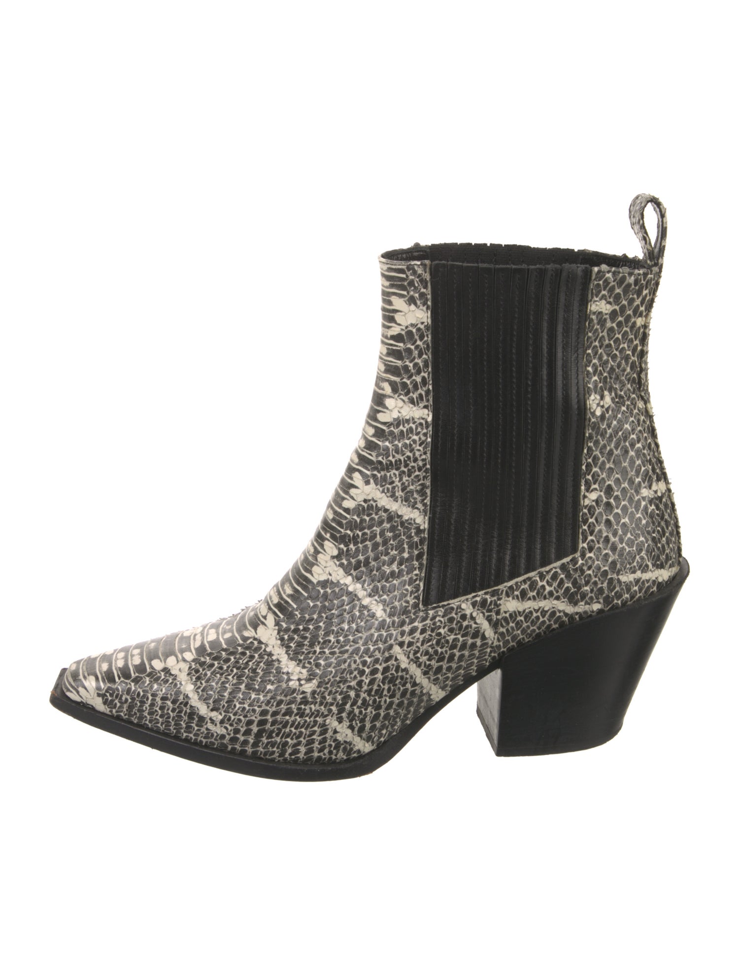 Aeyde Snakeskin Animal Print Chelsea Boots