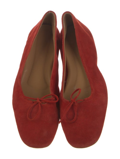 Aeyde Suede Bow Accents Ballet Flats