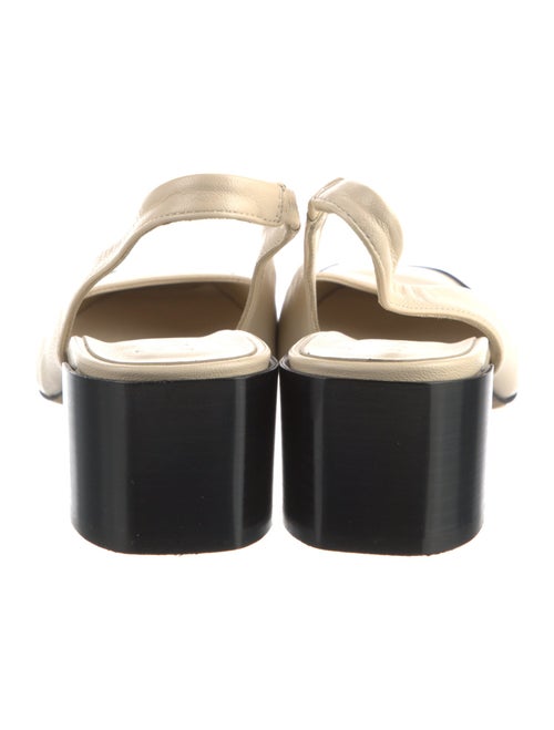 Aeyde Leather Colorblock Pattern Slingback Pumps