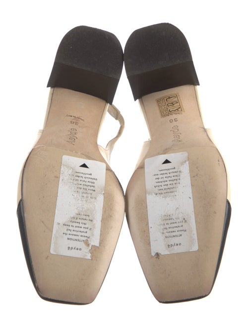 Aeyde Leather Colorblock Pattern Slingback Pumps