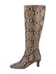 Aeyde Snakeskin Animal Print Boots