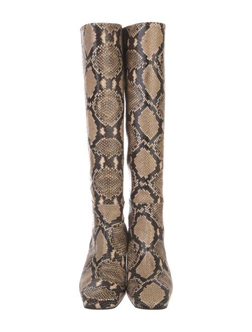 Aeyde Snakeskin Animal Print Boots