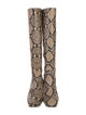 Aeyde Snakeskin Animal Print Boots