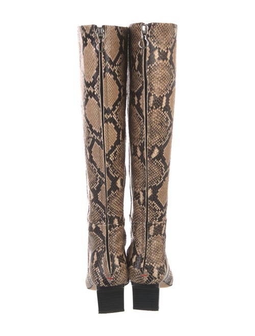 Aeyde Snakeskin Animal Print Boots