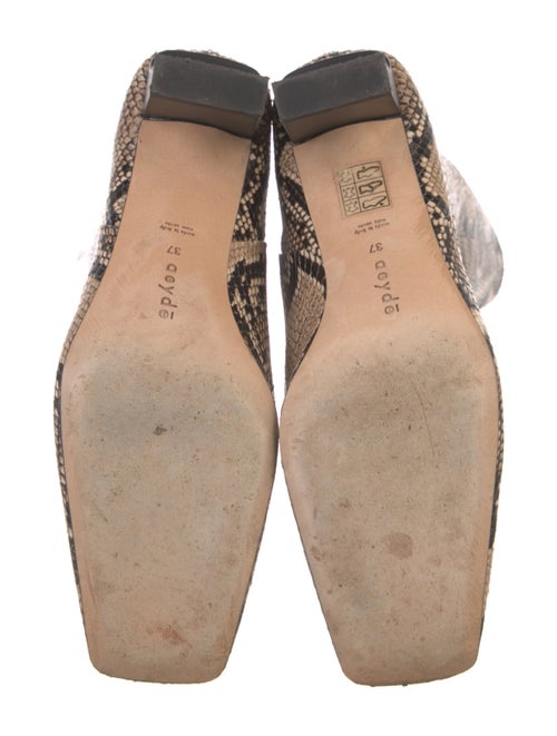 Aeyde Snakeskin Animal Print Boots