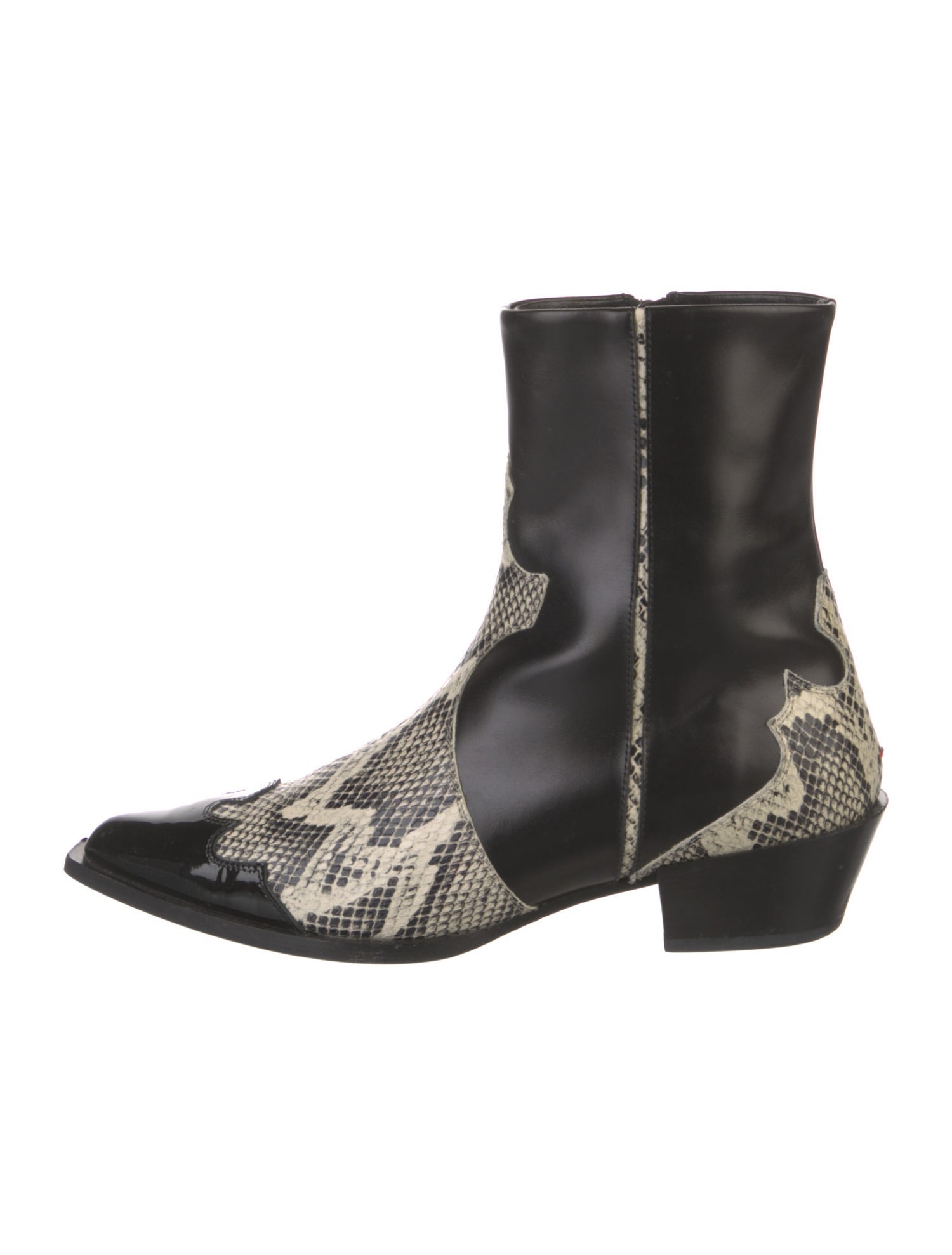 Aeyde Snakeskin Animal Print Boots