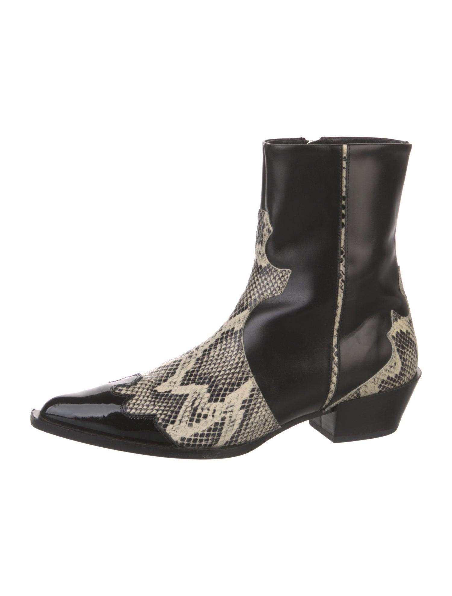 Aeyde Snakeskin Animal Print Boots