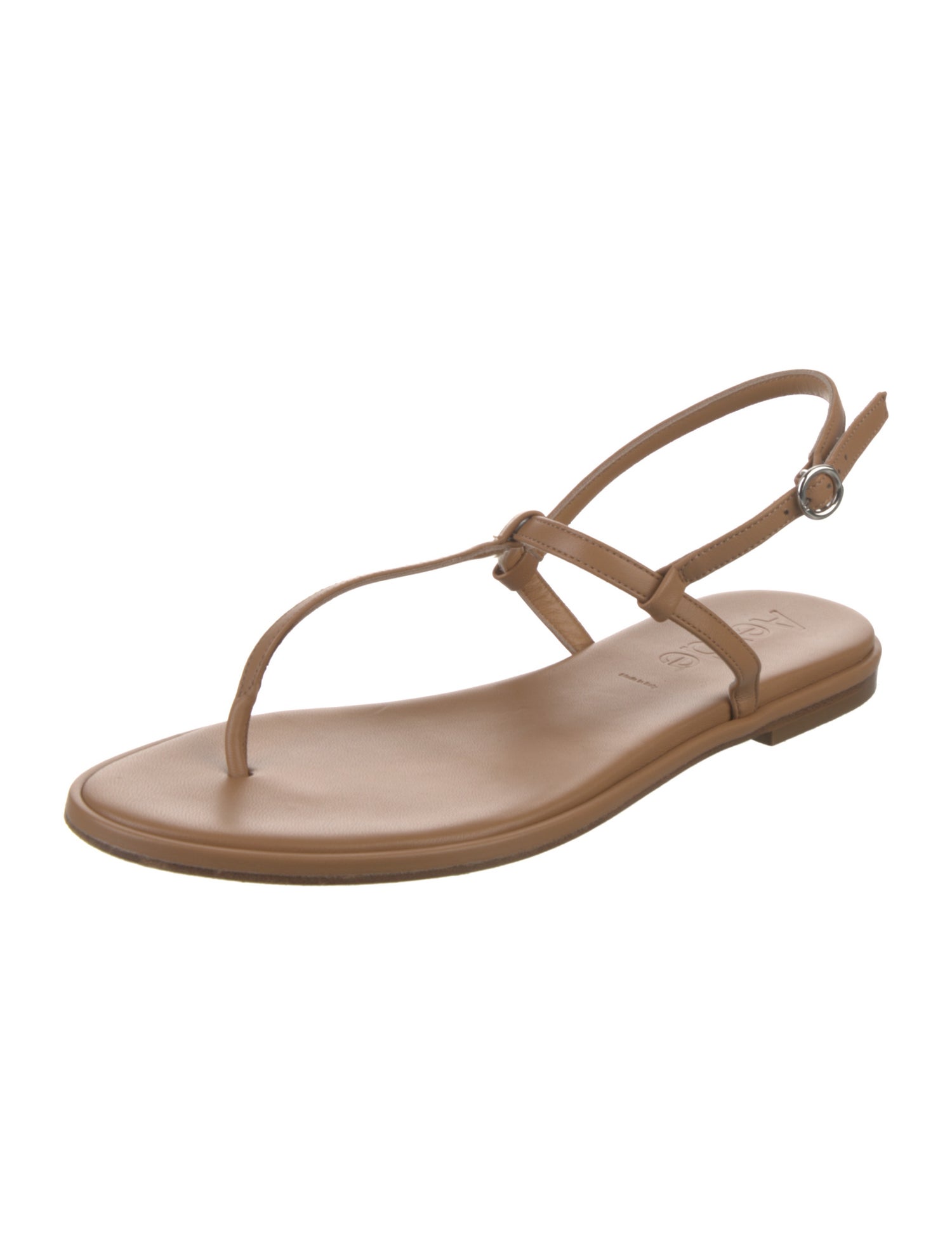 Aeyde Leather T-Strap Sandals