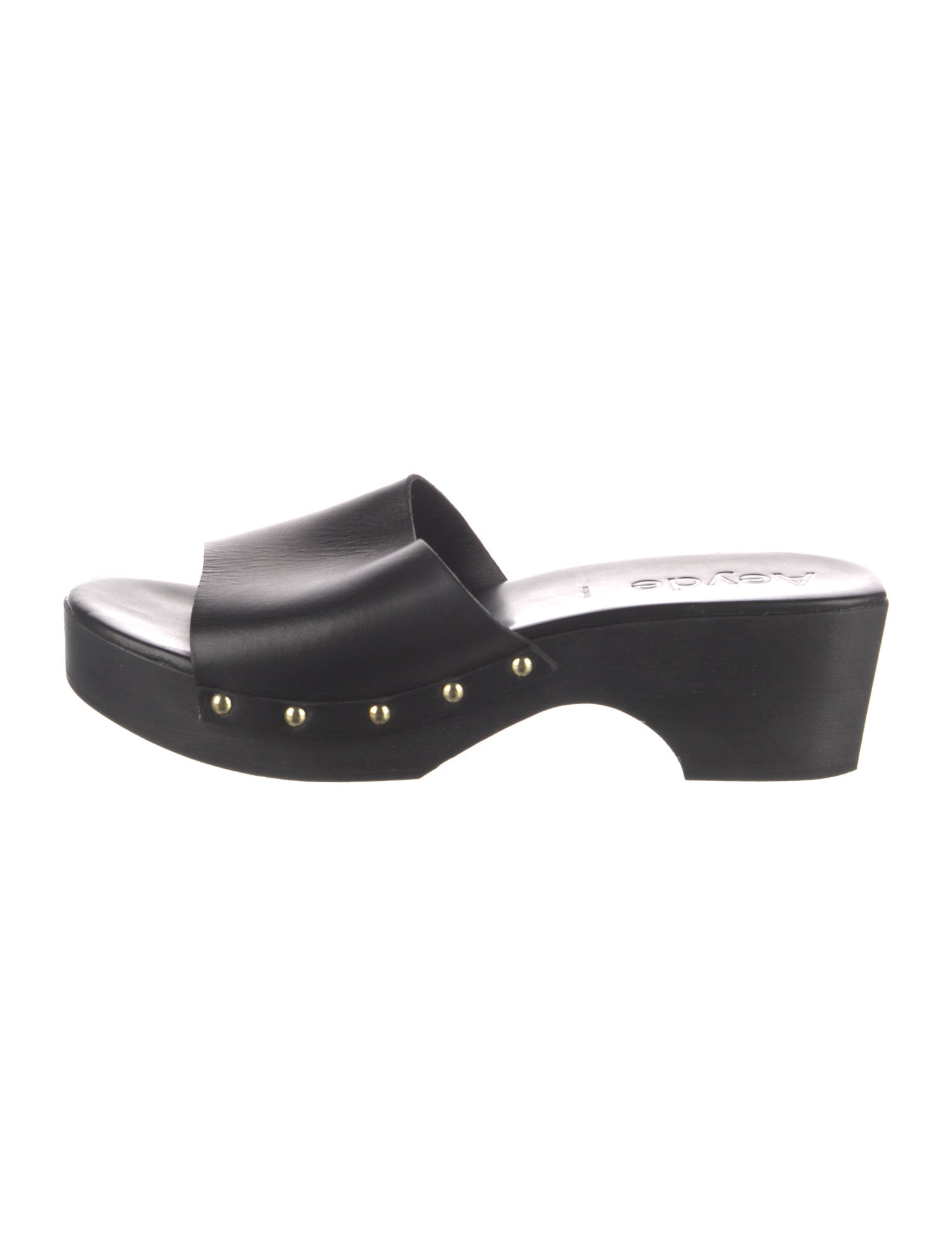 Aeyde Leather Studded Accents Slides