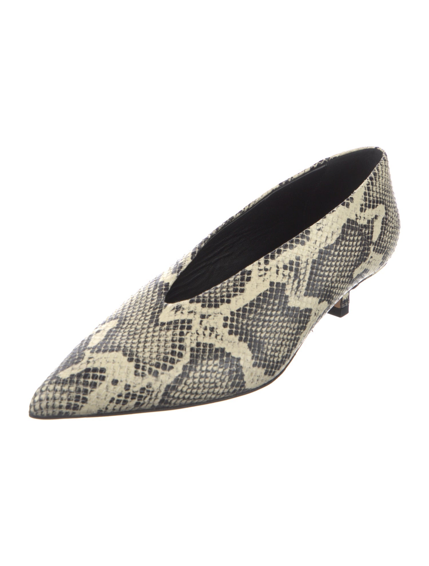 Aeyde Snakeskin Animal Print Flats