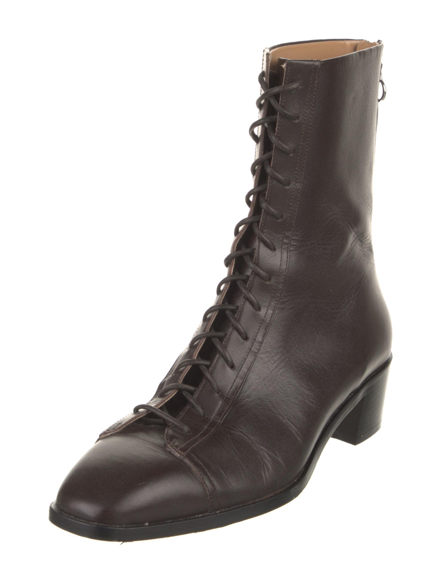 Aeyde Leather Combat Boots