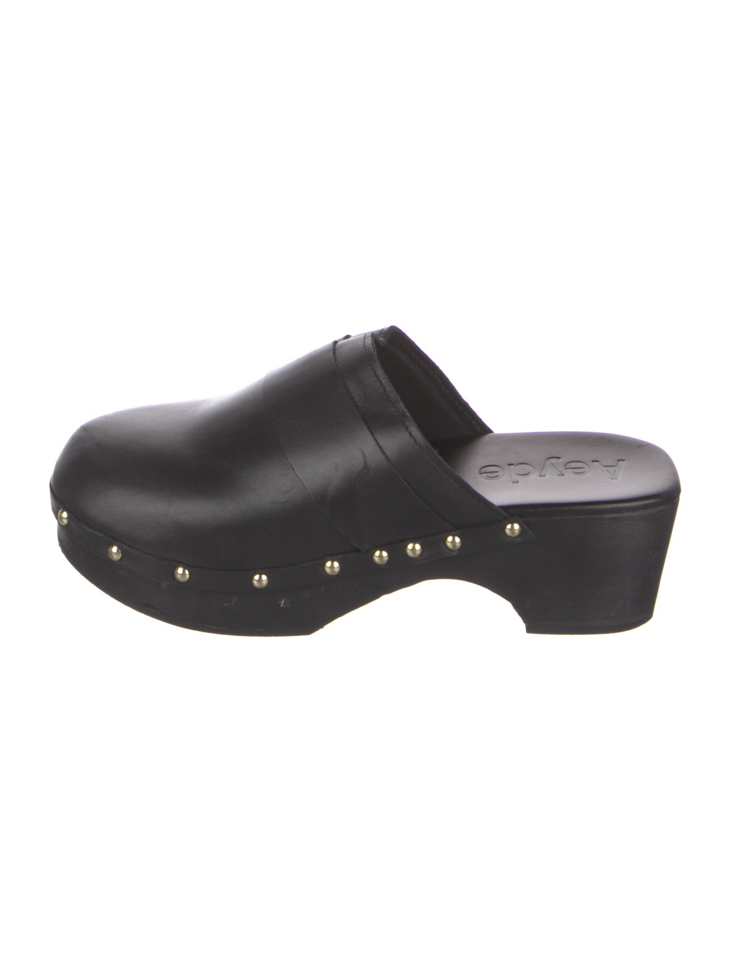 Aeyde Leather Studded Accents Mules