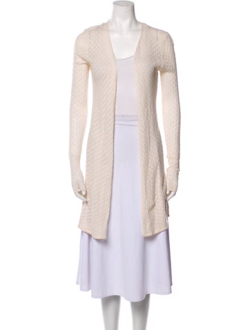 Allude Knitwear Cashmere Open Front Sweater XS