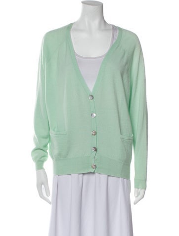 Allude Knitwear Cashmere Plunge Neckline Sweater S