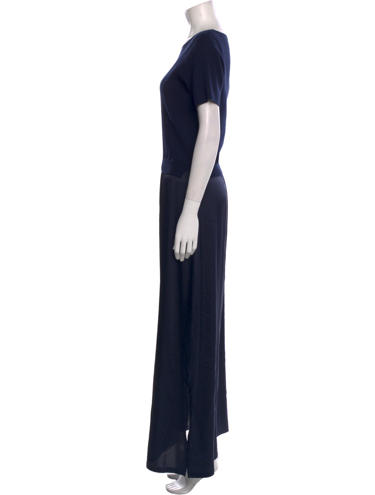 Allude Bateau Neckline Long Dress