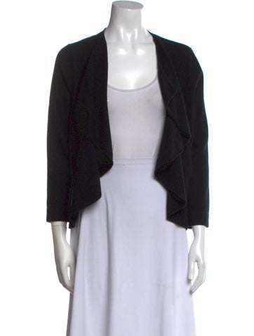 Allude Knitwear Cashmere Open Front Sweater L