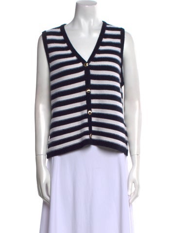 Allude Knitwear Cashmere Striped Sweater L