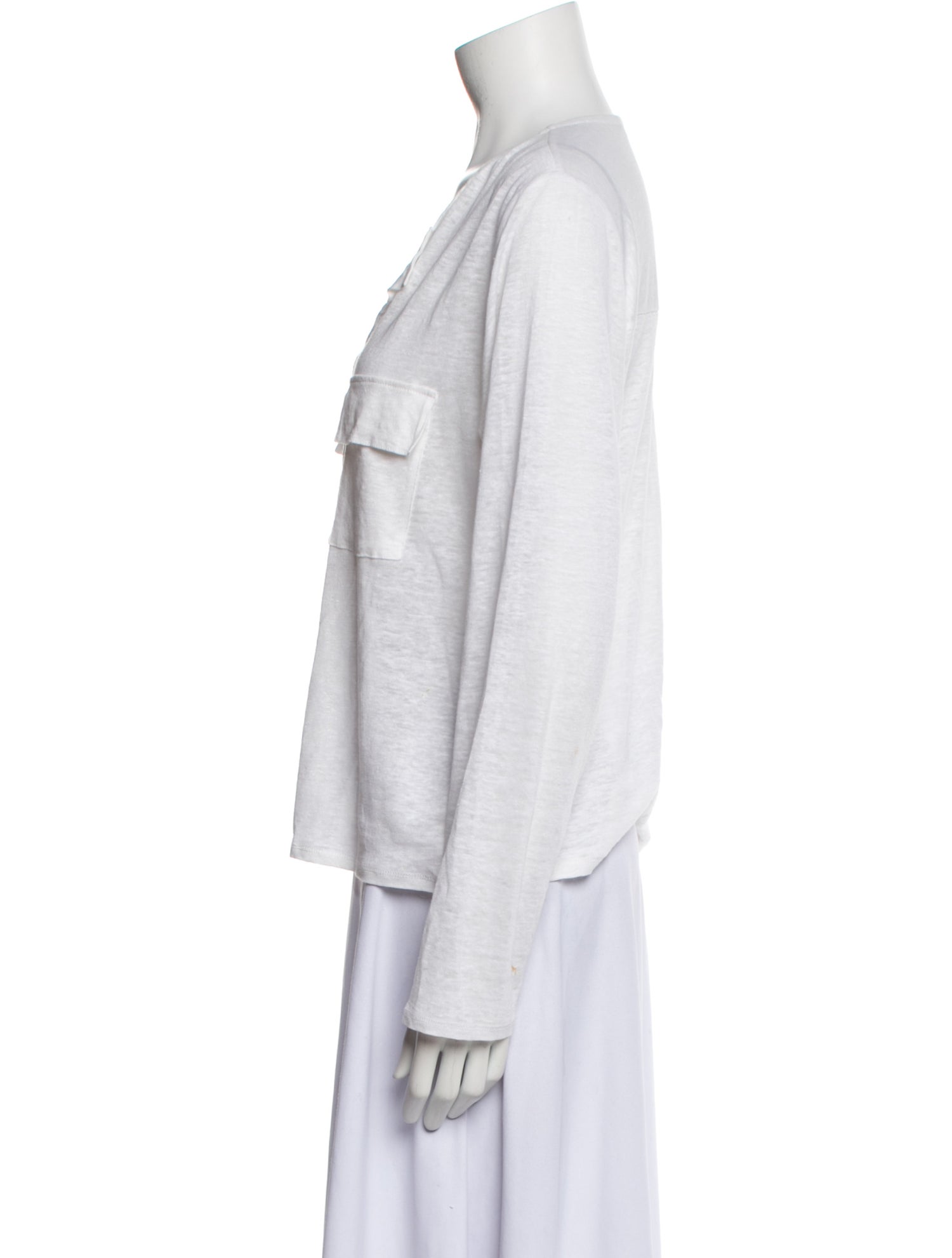 Allude Linen V-Neck Tunic