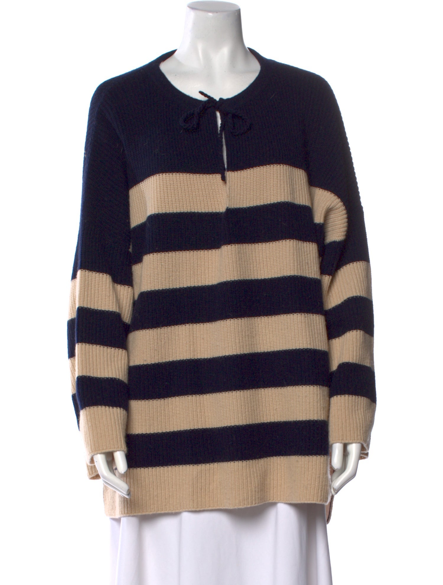 Allude Virgin Wool Striped Sweater