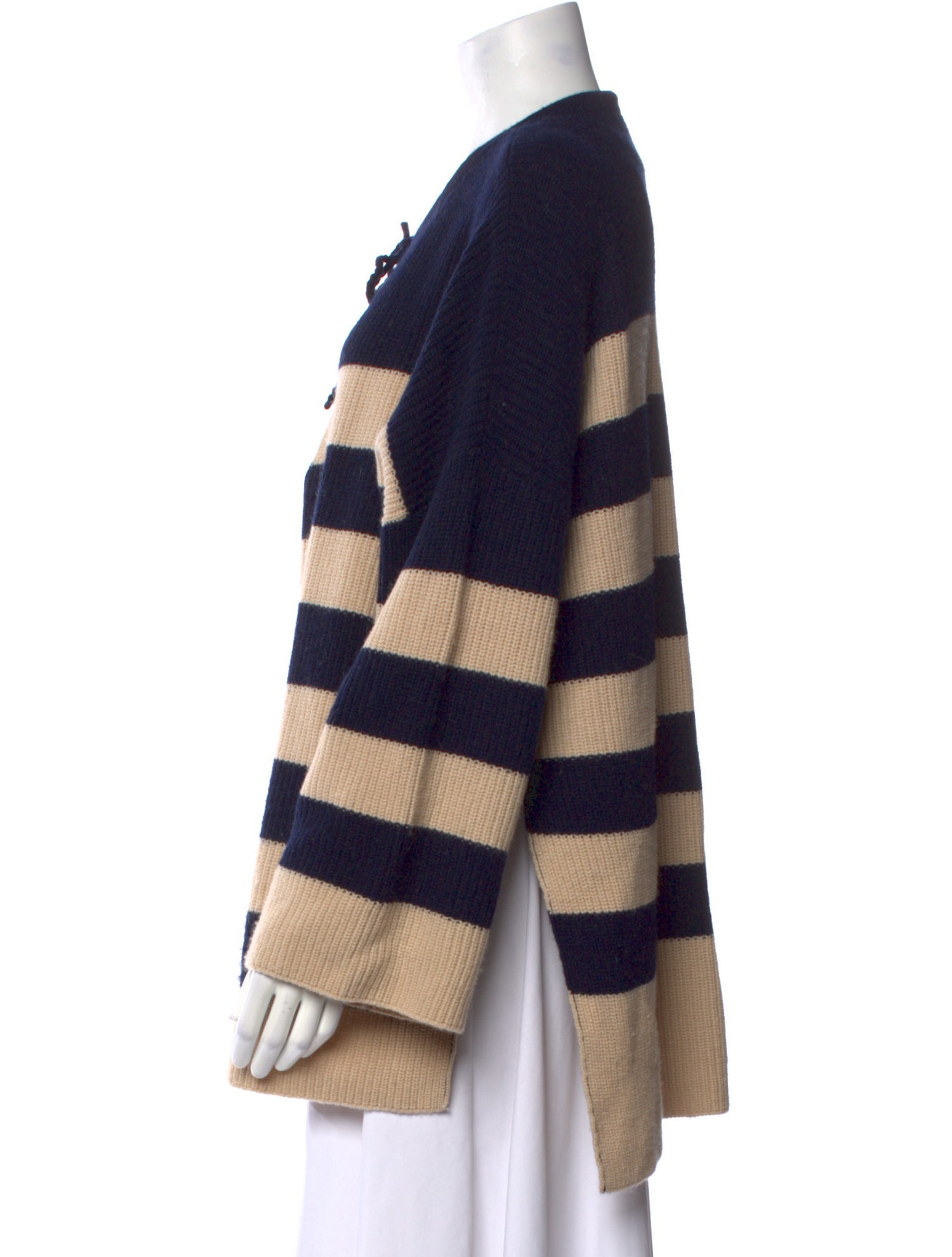 Allude Virgin Wool Striped Sweater