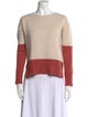 Allude Virgin Wool Colorblock Pattern Sweater