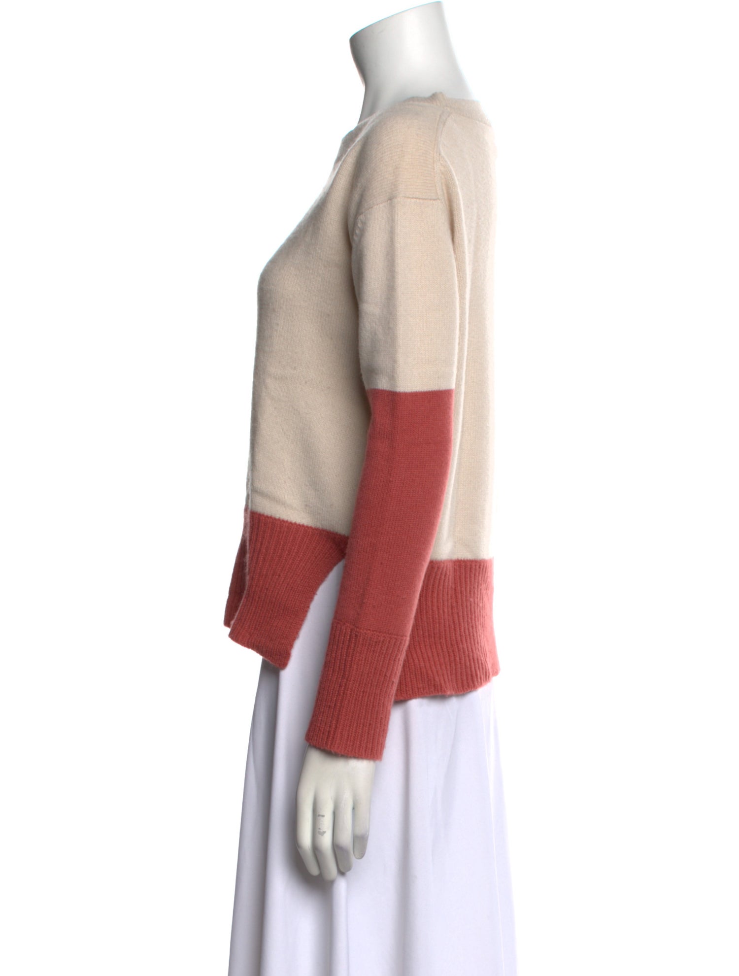 Allude Virgin Wool Colorblock Pattern Sweater