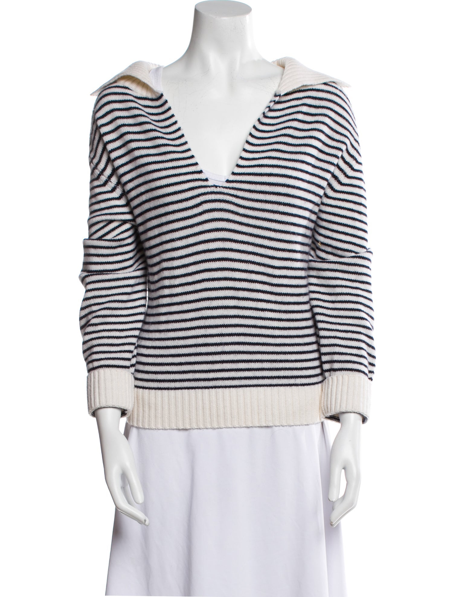 Allude Virgin Wool Striped Sweater