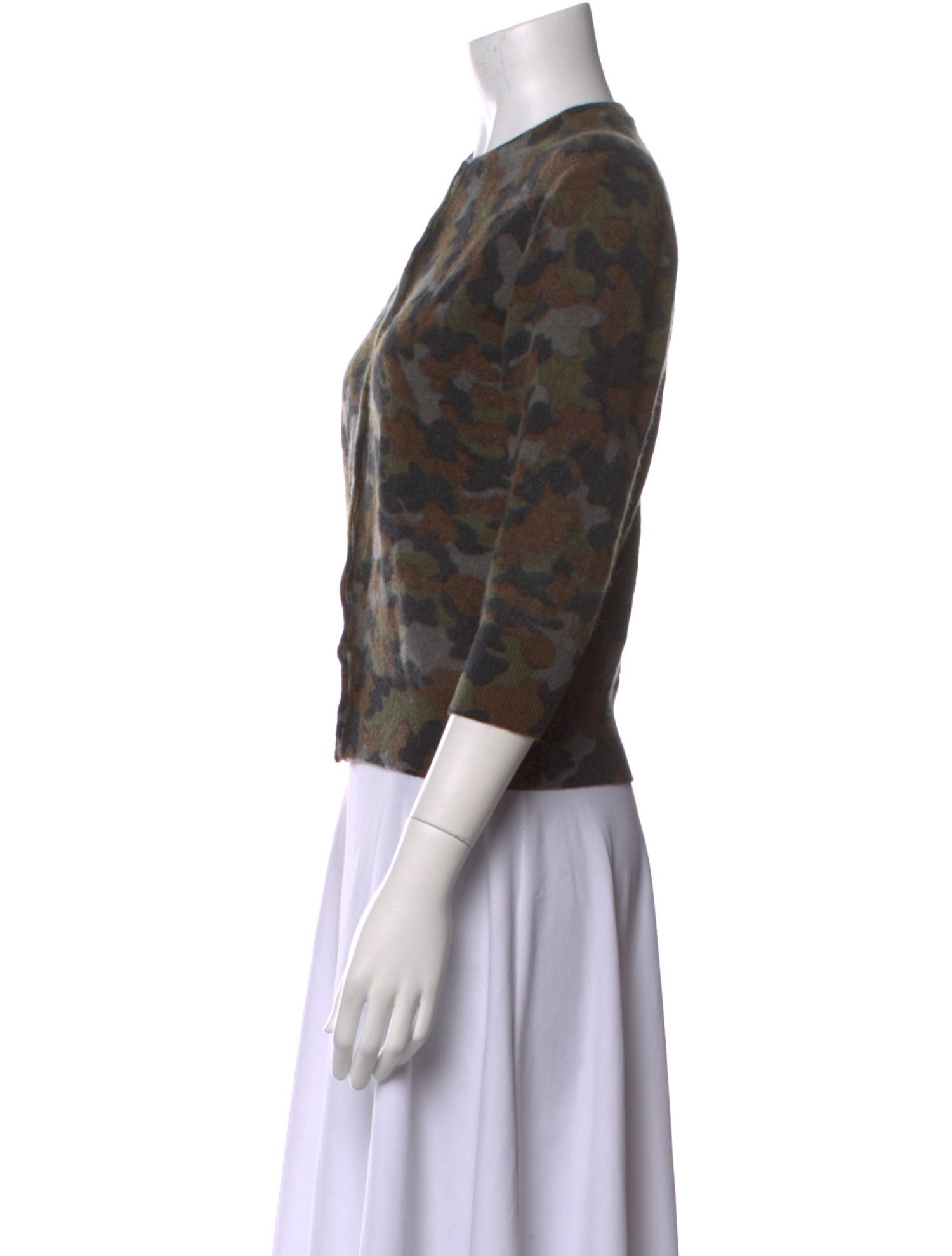 Allude Cashmere Camouflage Print Sweater