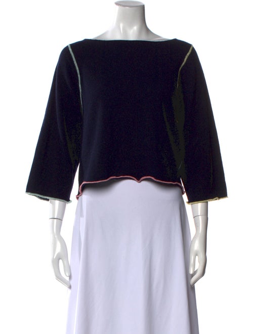 Allude Virgin Wool Bateau Neckline Sweater