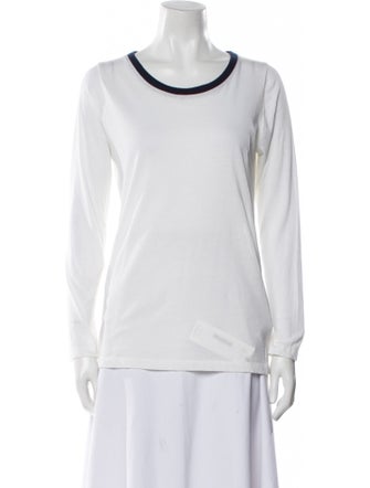 Allude Scoop Neck Long Sleeve Sweatshirt