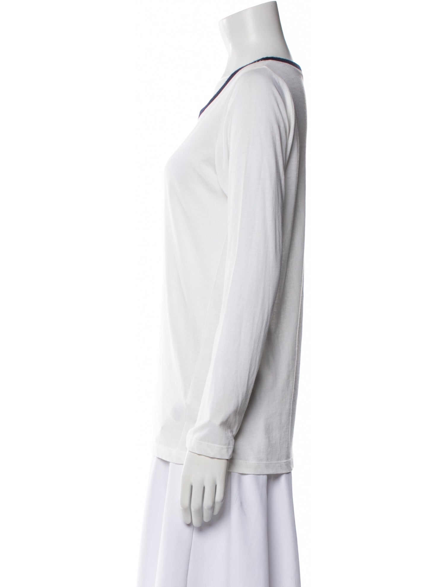 Allude Scoop Neck Long Sleeve Sweatshirt