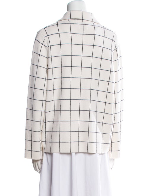 Allude Virgin Wool Plaid Print Sweater