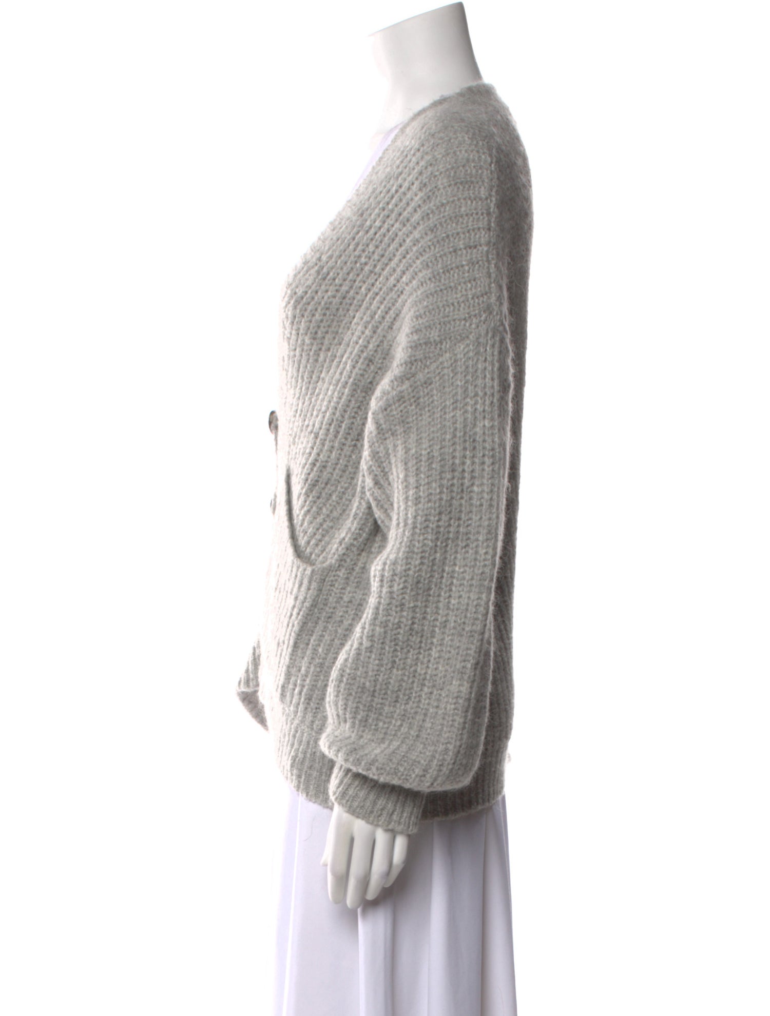 Allude Nylon V-Neck Sweater