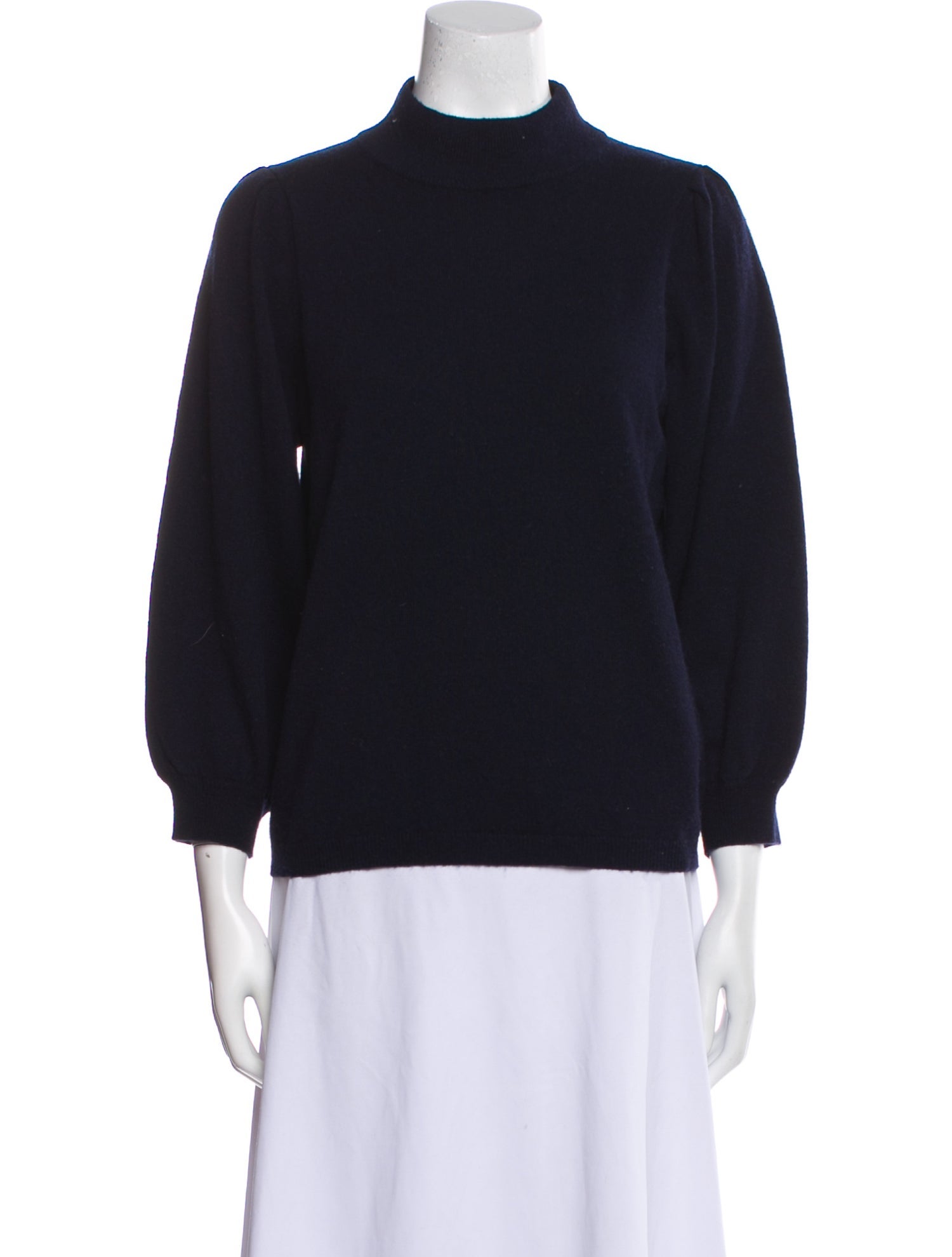 Allude Virgin Wool Mock Neck Sweater