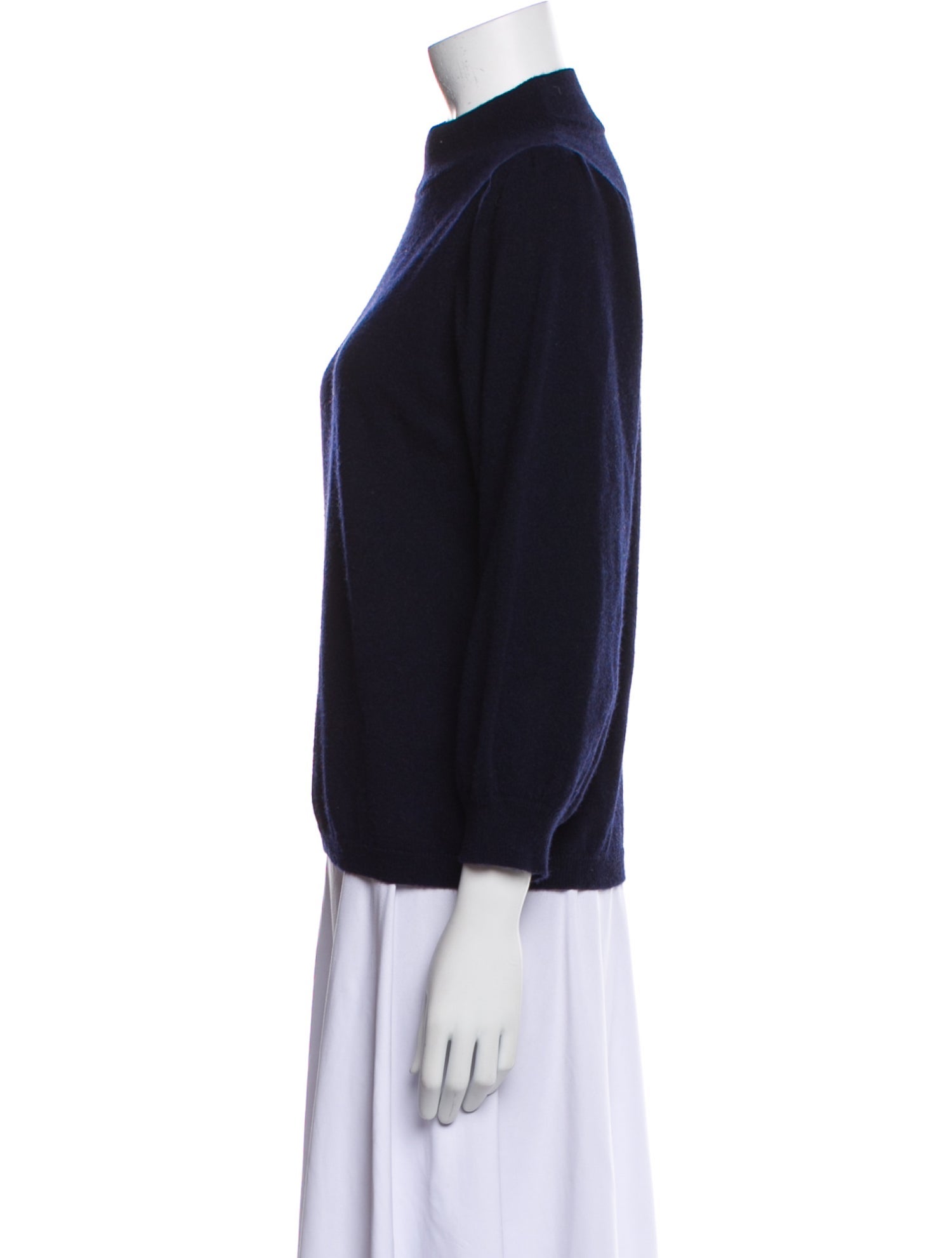 Allude Virgin Wool Mock Neck Sweater