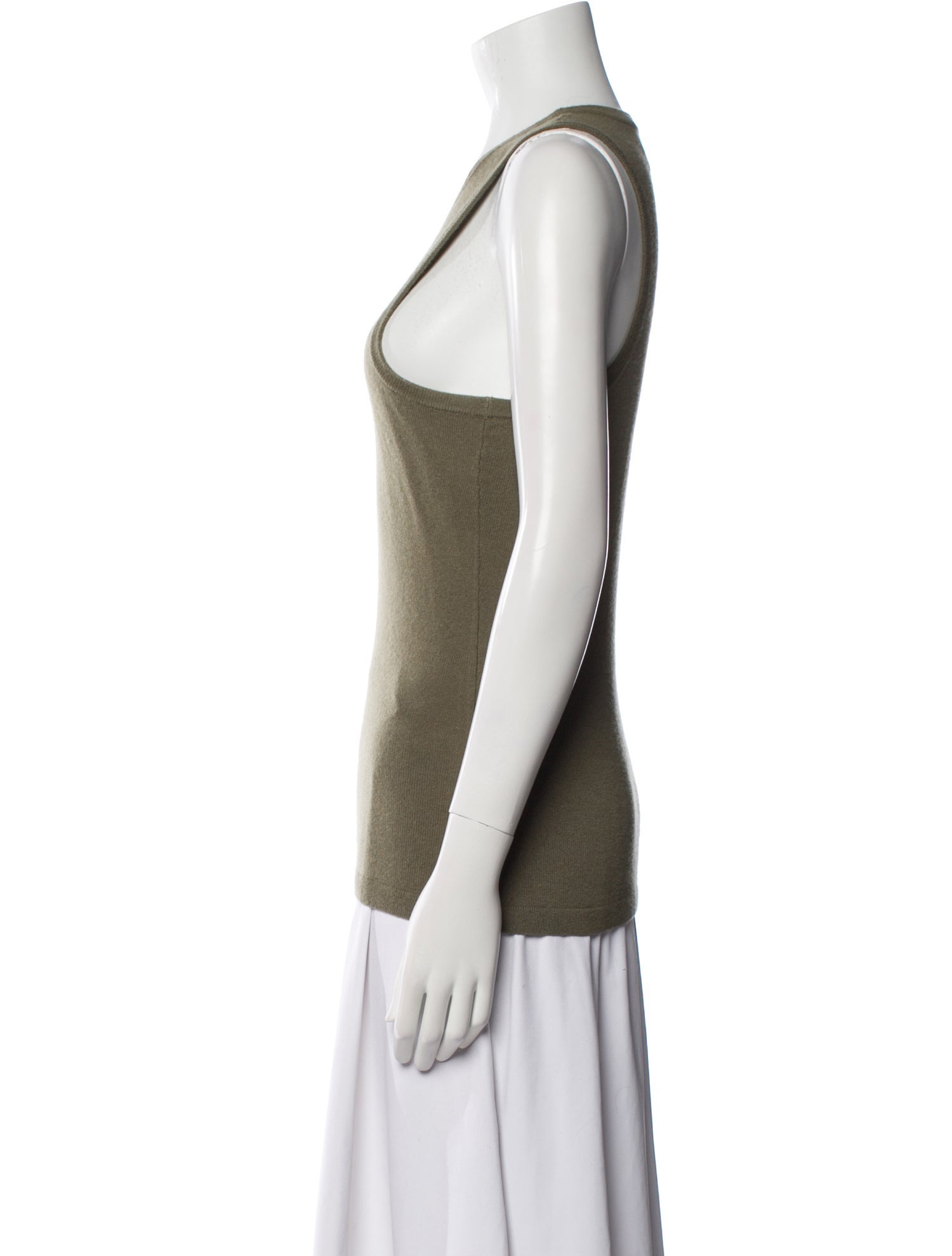 Allude Virgin Wool Scoop Neck Top