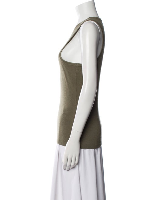 Allude Virgin Wool Scoop Neck Top