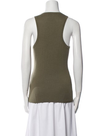 Allude Virgin Wool Scoop Neck Top