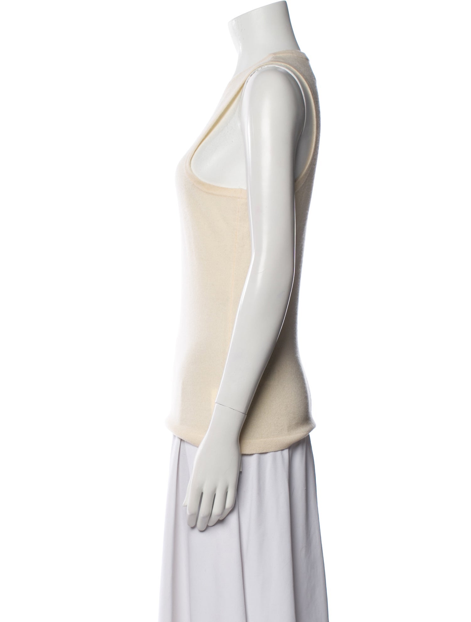 Allude Virgin Wool Scoop Neck Top