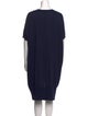 Allude Crew Neck Knee-Length Dress