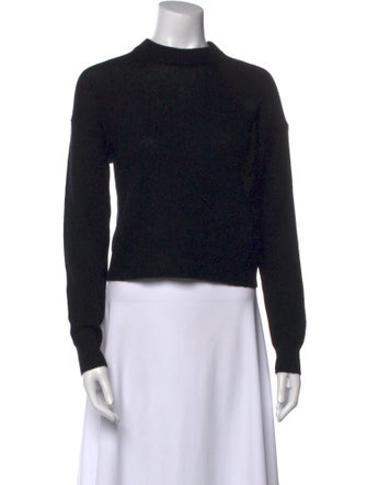 Allude Virgin Wool Mock Neck Sweatshirt
