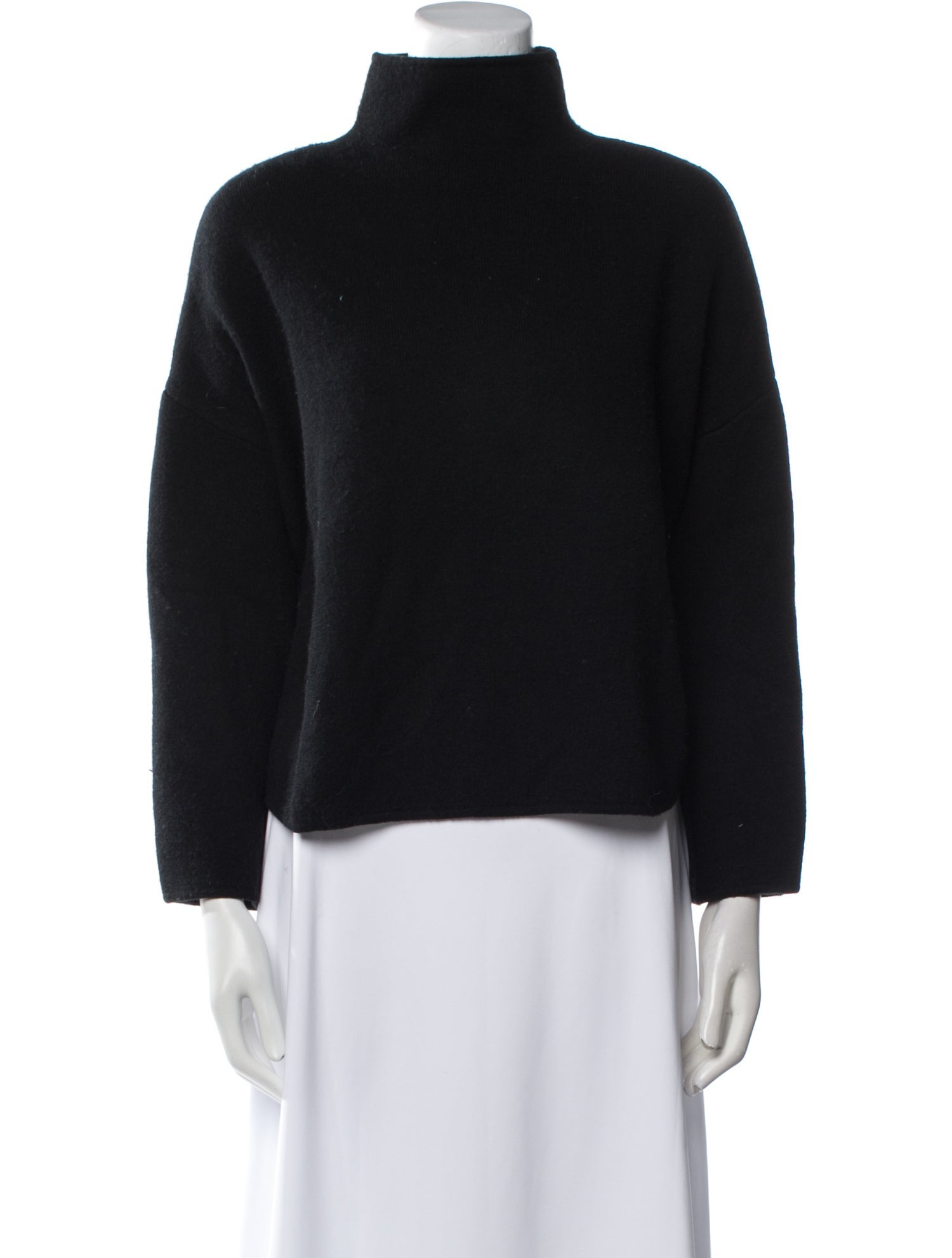 Allude Virgin Wool Mock Neck Sweater