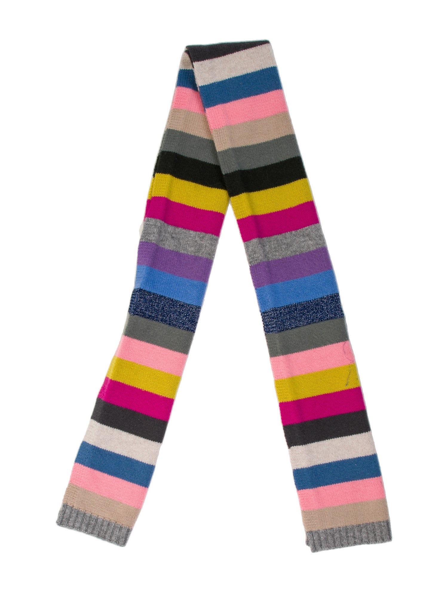 Allude Cashmere Striped Scarf